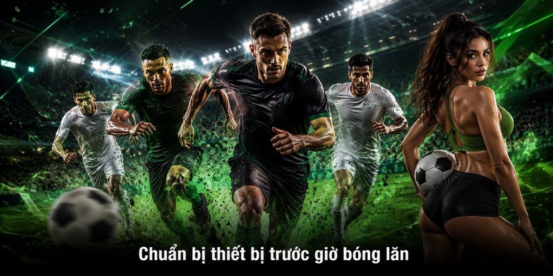 Chuẩn bị thiết bị trước giờ bóng lăn
