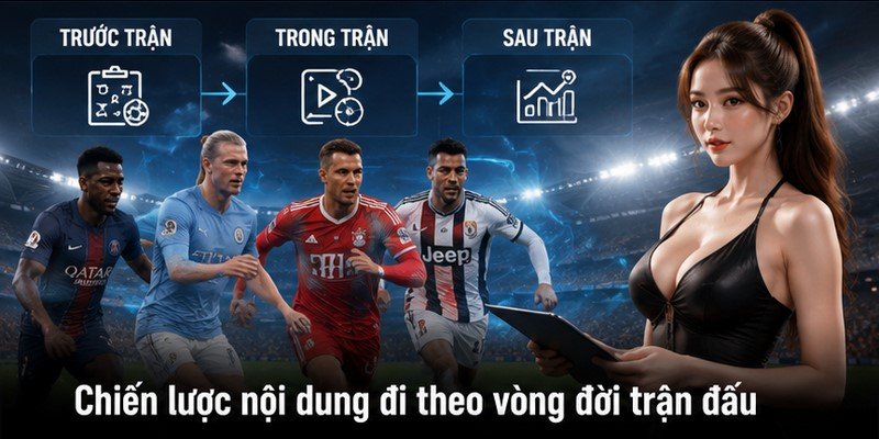 Chiến lược nội dung đi theo vòng đời trận đấu