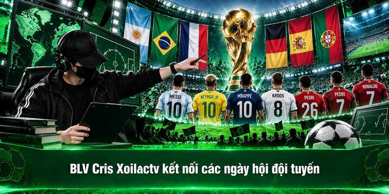 BLV Cris Xoilactv kết nối các ngày hội đội tuyển